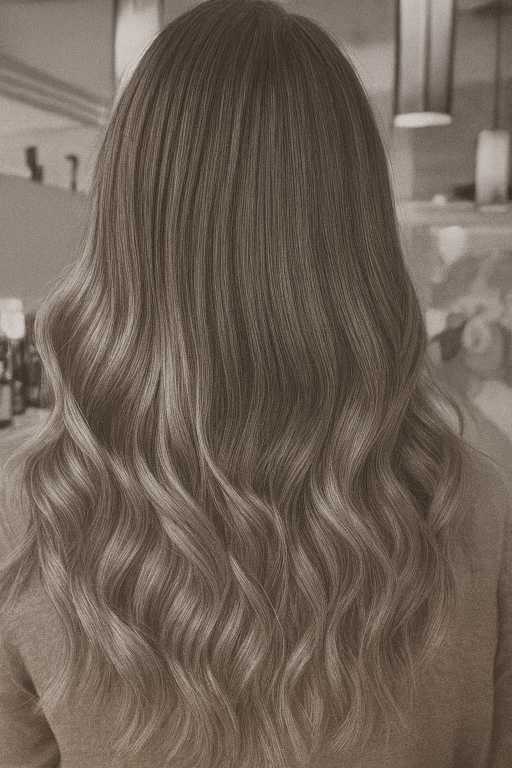 Contoh rambut dengan teknik balayage